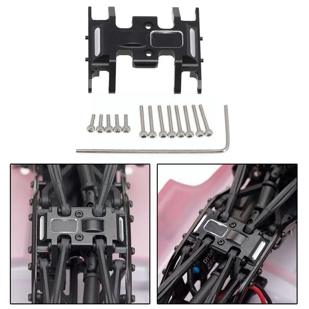 

Aluminum Alloy Middle Gearbox Skid Plate Transmission Mount Holder Upgrade Parts For 1/24 Rc Car Crawler Axial Scx24 90081 B5z6