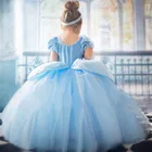 Платье принцессы для девочек, подарок на день рождения, платье принцессы, костюм для косплея на Хэллоуин, вечервечерние платье, 2 платья