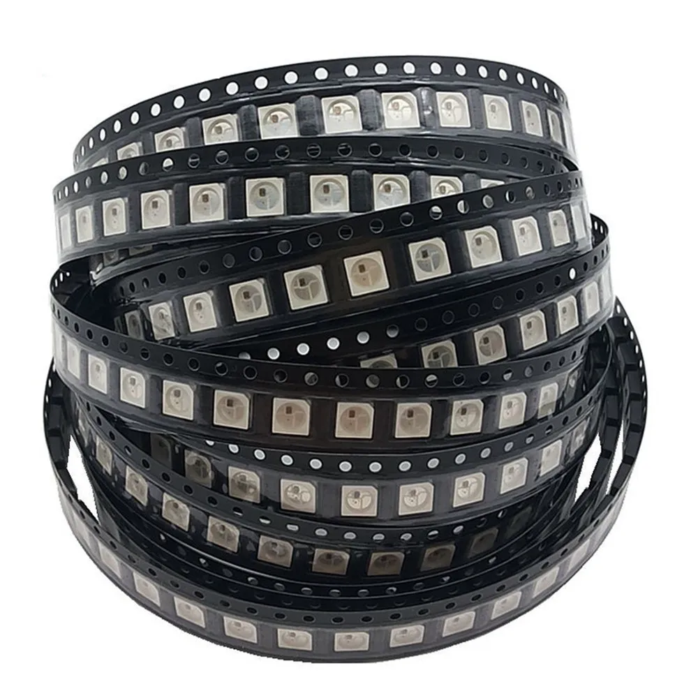 

10/50/100 шт. WS2812B (4 контакта) 5050 SMD светодиодный чип индивидуально адресуемый черный/белый WS2812 Цифровой RGB Стробоскоп DC 5V