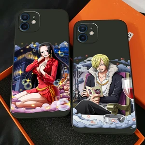 one piece anime phone case for funda iphone 13 11 pro max 12 mini x xr xs max 6 6s 7 8 plus coque back black celular etui free global shipping