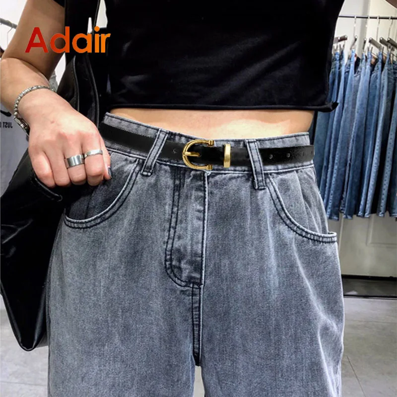 Fashion Women Belt Casual Luxury Designer High Quality Genuine Leather Jeans Dress All-match Belt for Women Solid Color LD2312