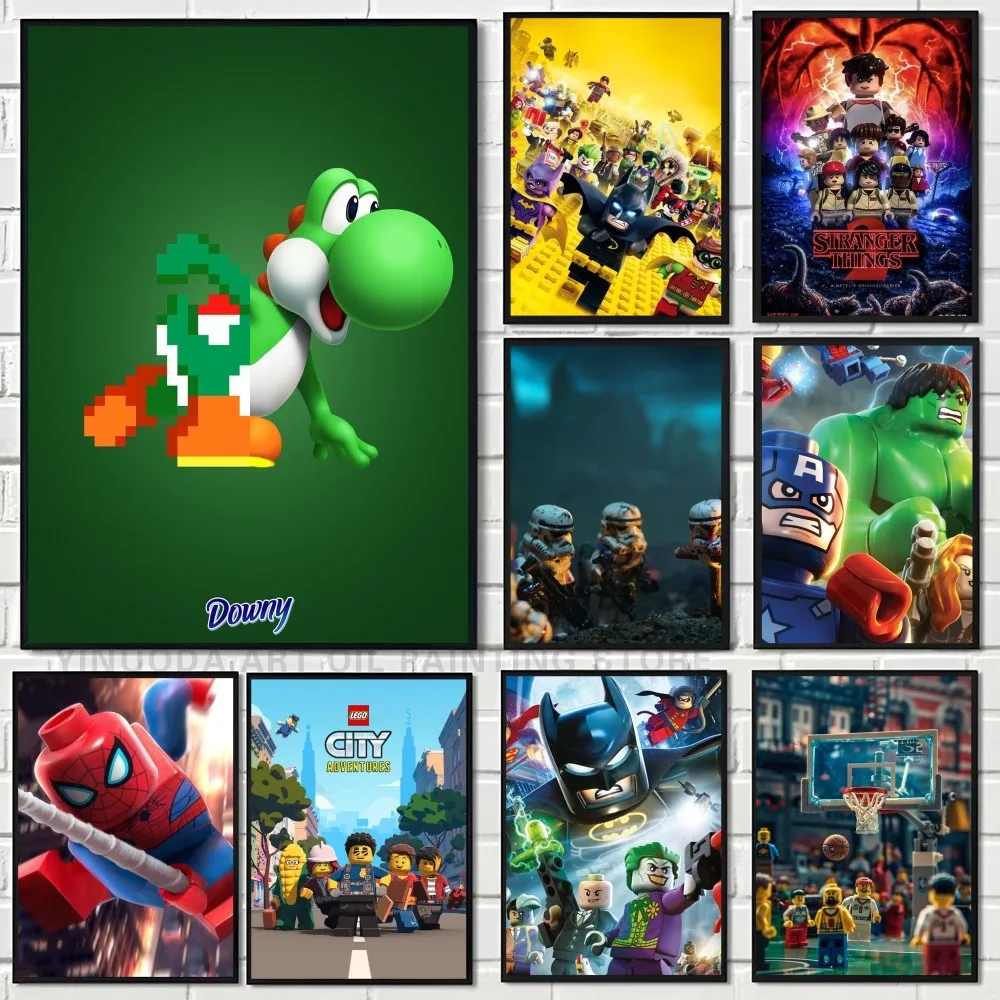 1 шт. L-lego плакат самоклеящаяся искусство Декор стен для кофейни бара комнаты