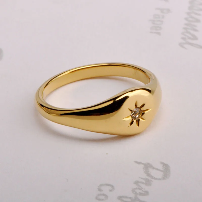 

2022 New Stainless Steel Ring Five-pointed Star Three-dimensional Ring Men's And Women's Ring 316L Stainless Steel Water Proof