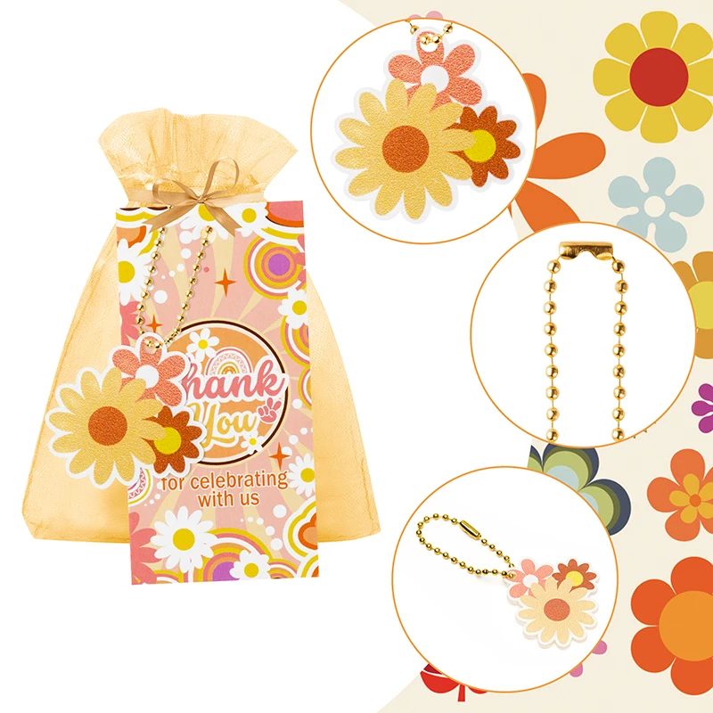 Акриловый брелок для ключей набор сувениров крафт-бирки с благодарностью сумки