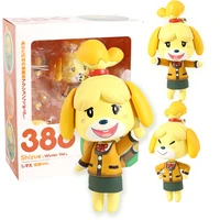 10cm animal crossing anime figures q ver 386 isabelle pvc action figures animal figurine face changeable figure toy for gifts