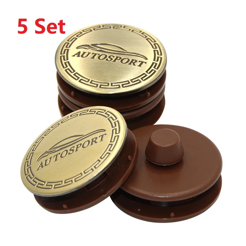 5Sets Double Layer Car Carpet Metal Foor Fixing Clips Rivet Clamps Cap 4CM Interior Accessories  Auto Fastener