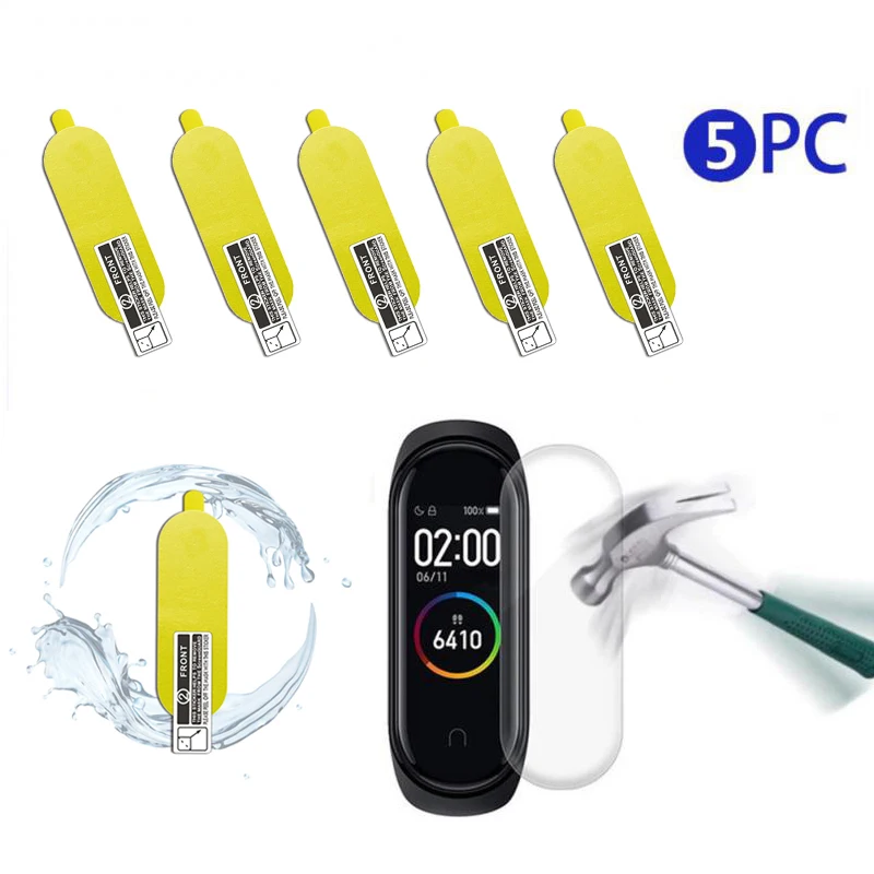 

1/3/5pcs TPU Hydrogel Protective Film For Xiaomi Mi Band 6 5 4 3 screen protector Soft Film Covering Full Screen For Mi band 6 5