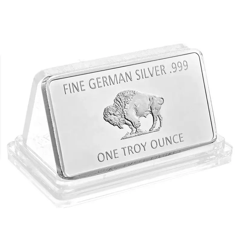 

Wholesale German Mint 1 Troy Ounce Buffalo German Silver Bullion Bar Replica Coins Collection for business gifts