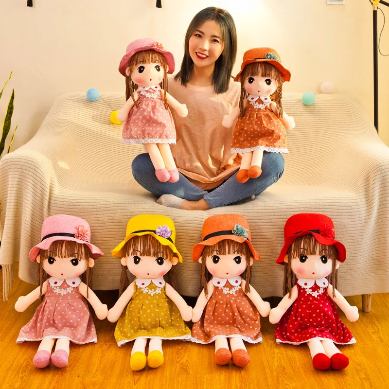 

45CM Stuffed Plush Toy Girl's Kids Birthday Gift Stuffed Girl Doll Plush Wedding Rag Doll Cute RagDoll Toy for Girl Boy Gift