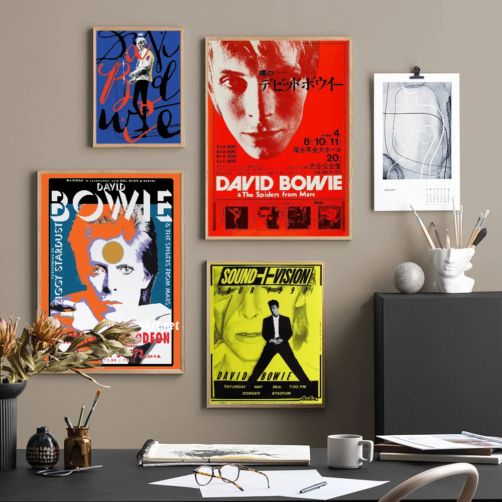 Дэвид Боуи Британский Рок Постер DIY Липкая Наклейка На Стену Без Рамы Ретро
