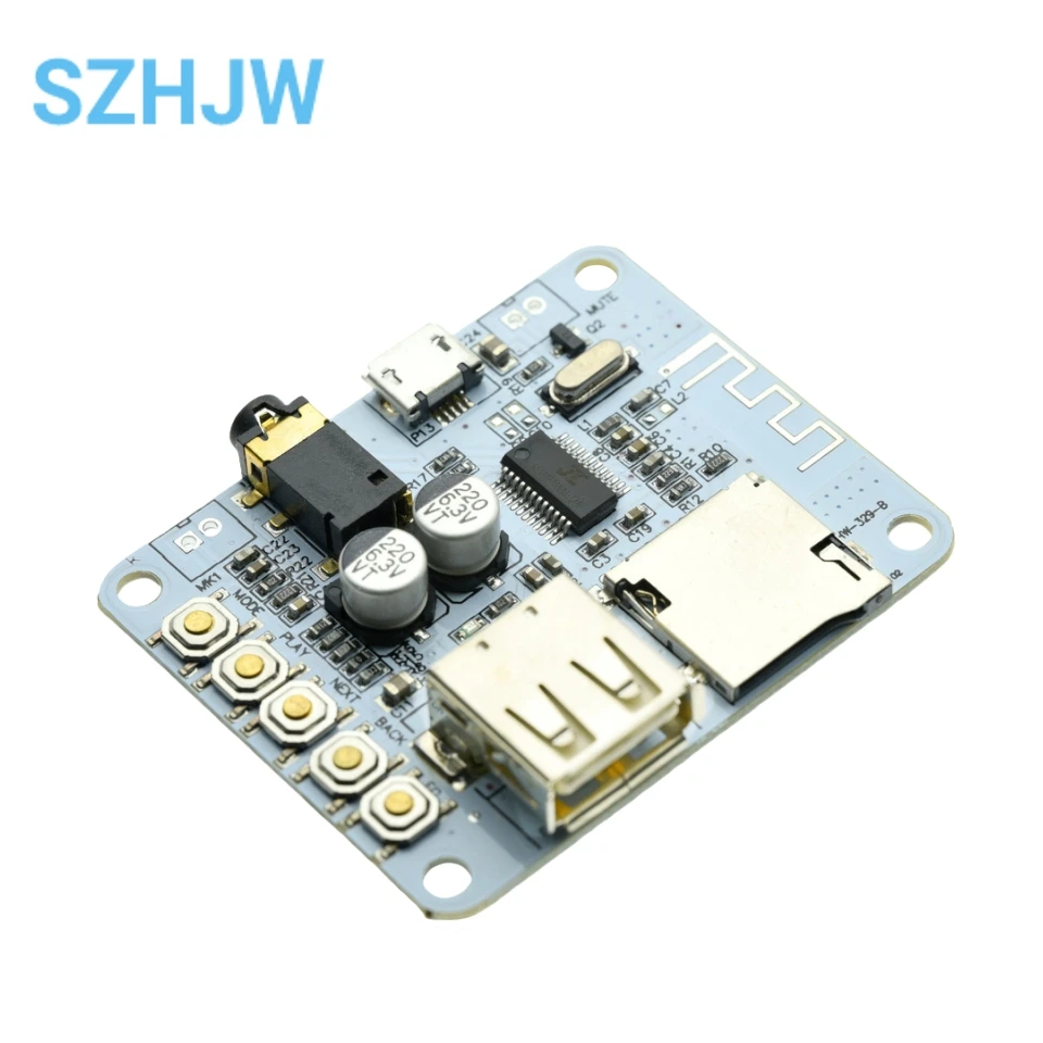 Плата аудиоресивера Bluetooth с USB-разъемом для TF-карты декодирование