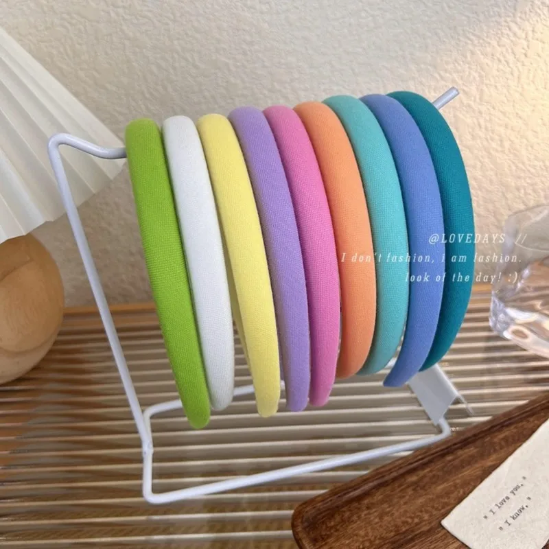 

Повязка на голову Базовая женская, маленькая яркая губчатая лента с сердечками, утолщенная, в Корейском стиле