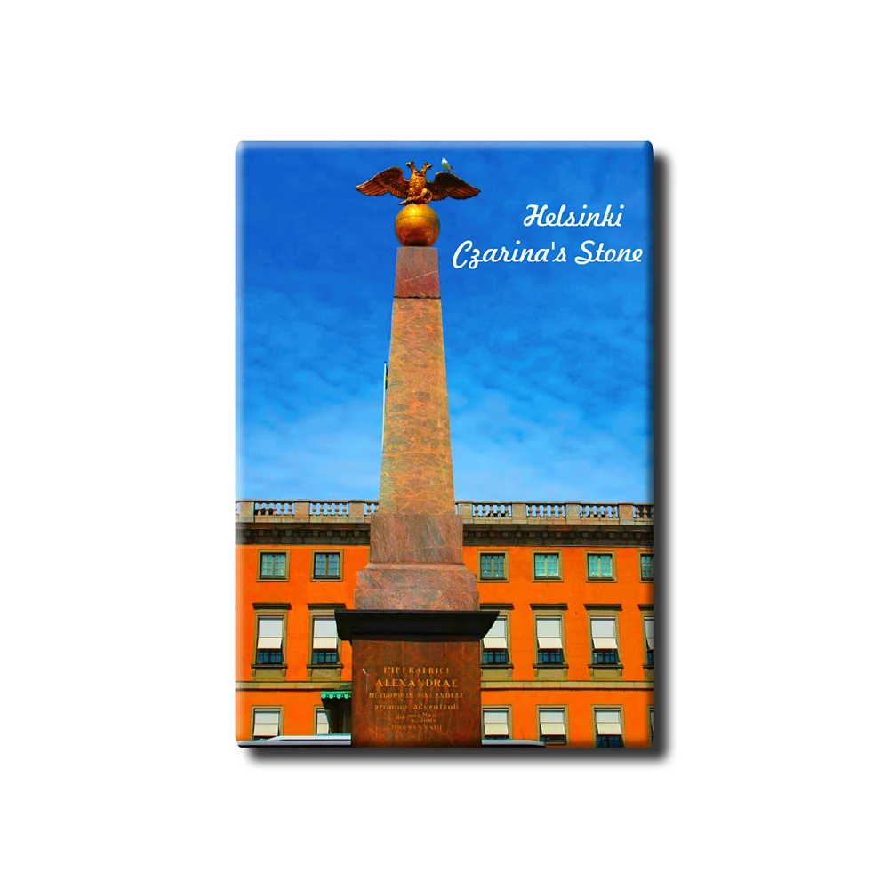 

Finland Helsinki “Czarina's Stone“ Tourist Souvenir Tinplate Magnetic Refrigerator Sticker Rigid Creative Home Decoration 27011