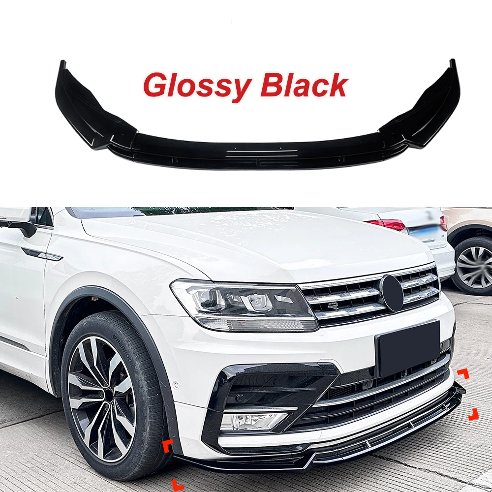 

Для Volkswagen Tiguan MK2 Rline 2017-2020 передний спойлер для губ, бампер, лопата, разделитель для губ, модификация, внешний комплект кузова автомобиля