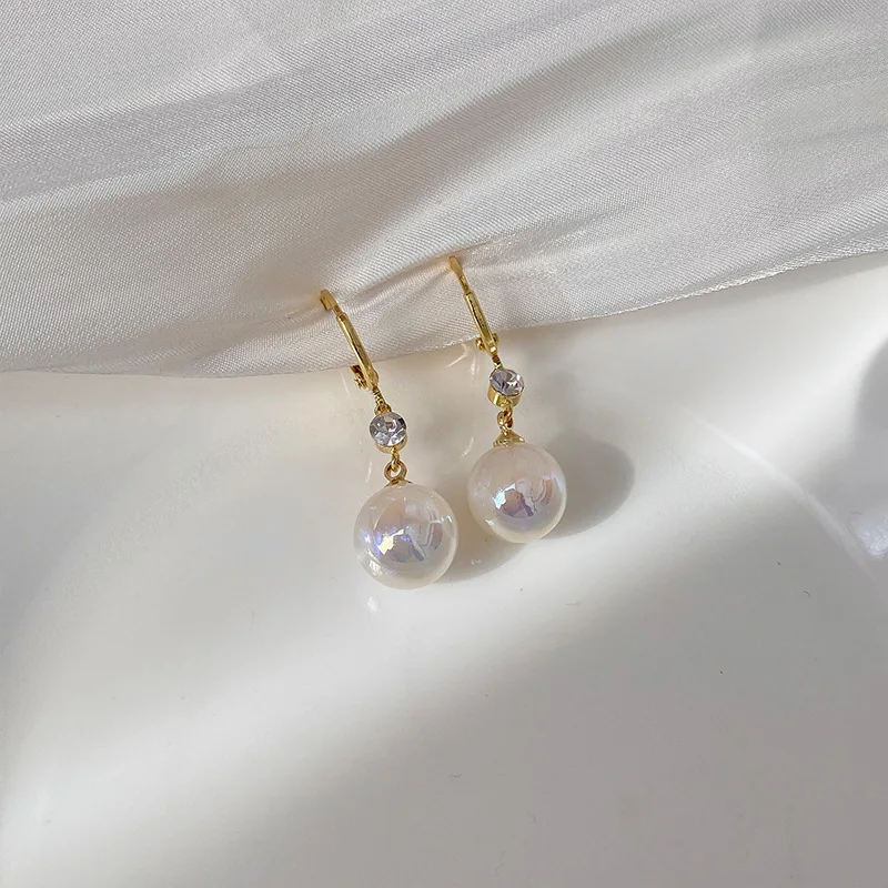 

2022 New Fashion Sweet Fresh Lovely Drop Earrings Elegant Fine Pearl Temperament Joker Geometric Women Dangle Earrings Jewelry
