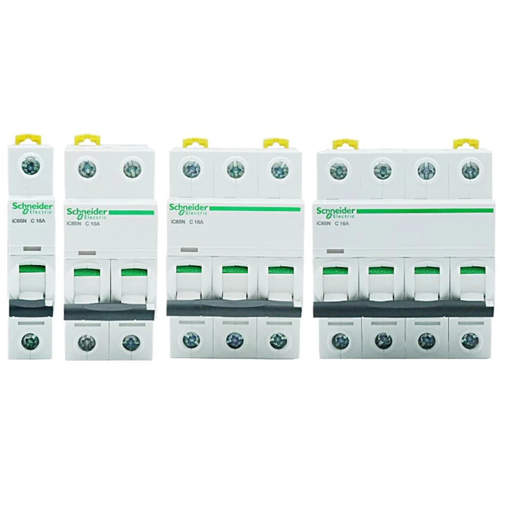 Acti9 C Curve Schneider Electric Switch IC65N 1P 1A 2A 3A 4A 6A 10A 16A 20A 25A 32A 40A 50A 63A Вакуумный мини-выключатель