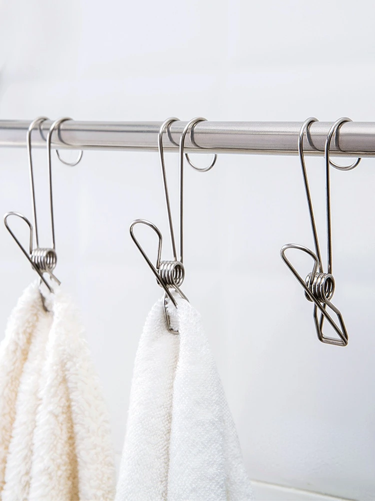 Домашняя полка для хранения крючки для чипов белья прищепки для одежды фото зажим из нержавеющей стали прищепки для полотенец крючок для чипов держатель для хранения белья