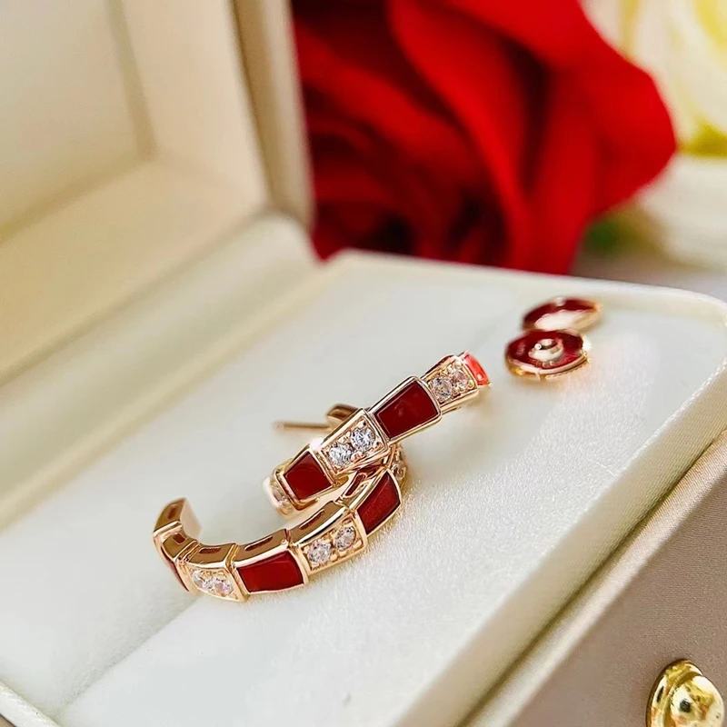 Женские вечерние Ги из серебра 925 пробы в виде змеи |