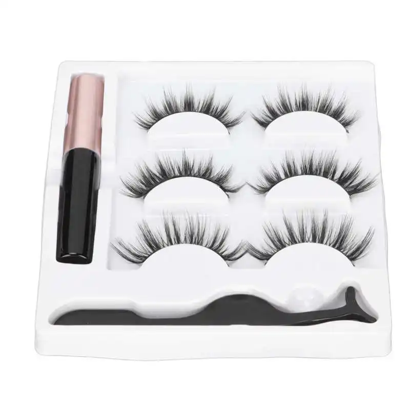 

Fake Eyelashes Kit Magnetic Eyelashes Kit 6D Semi Manual for Stage Performance for Girls