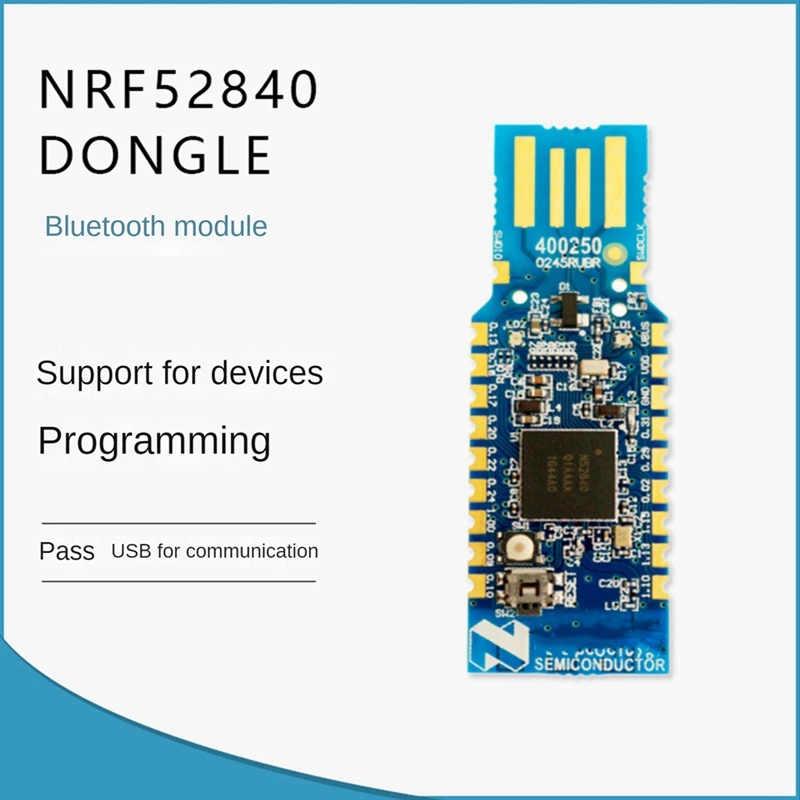 

NRF52840 USB Dongle Development Module Development Module Support Programming RGB LED Green LED Button And 15GPIO For Eval