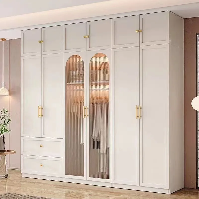 

Italian style wardrobe, family bedroom, facing door combination, light luxury clothing cabinet, storage cabinet, net red solid w
