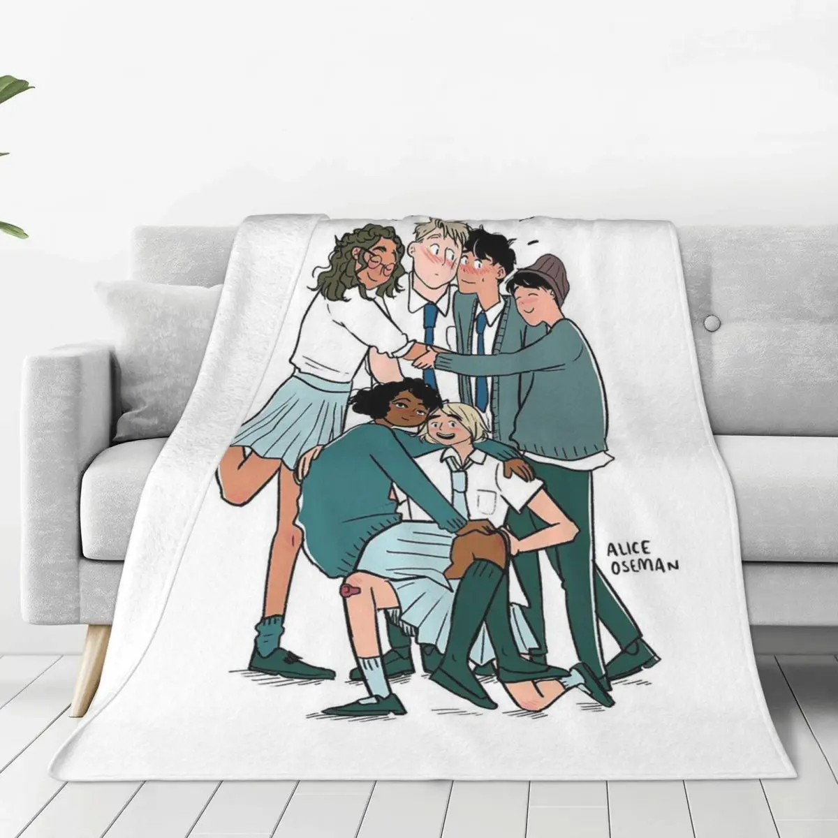 

Heartstopper Lgbt Yaoi Blanket Flannel Romance Nick Charlie Anime Warm Throw Blanket for Bedding Couch Bedroom Quilt