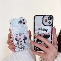 disney retro mickey and minnie couples clear silicon phone case for iphone 7 8 plus xr xs max 11 12 13 13 pro max phone case