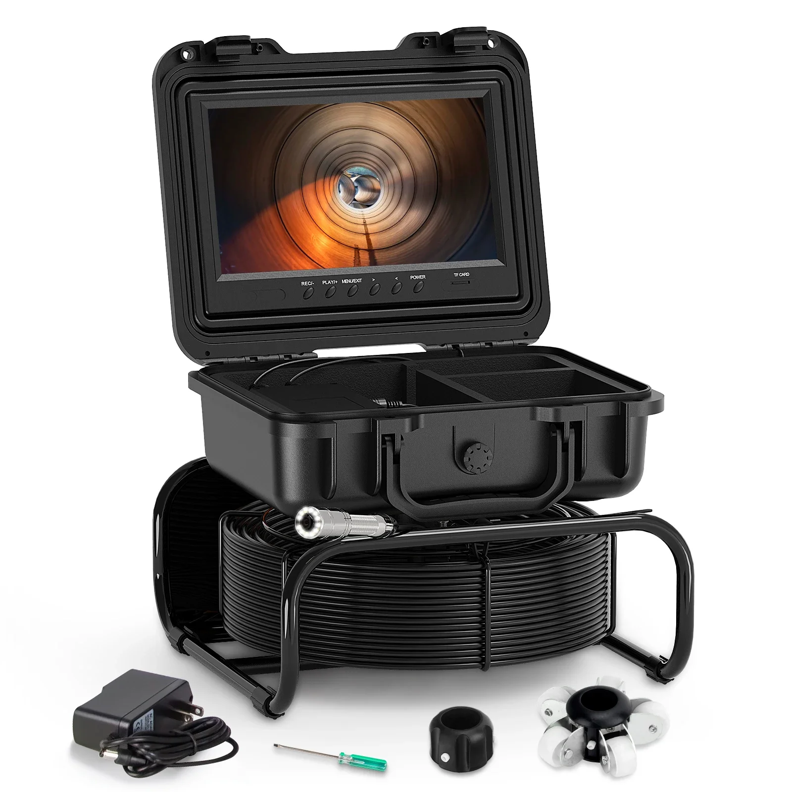 50 м камера для труб 1080P эндоскоп 512 Гц самовыравнивающаяся промышленная зондная