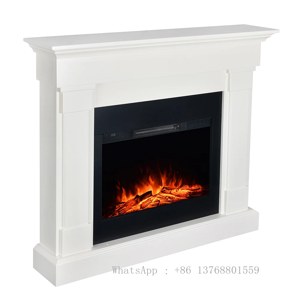 Электрический камин (с каминной полкой) подставка для телевизора белая