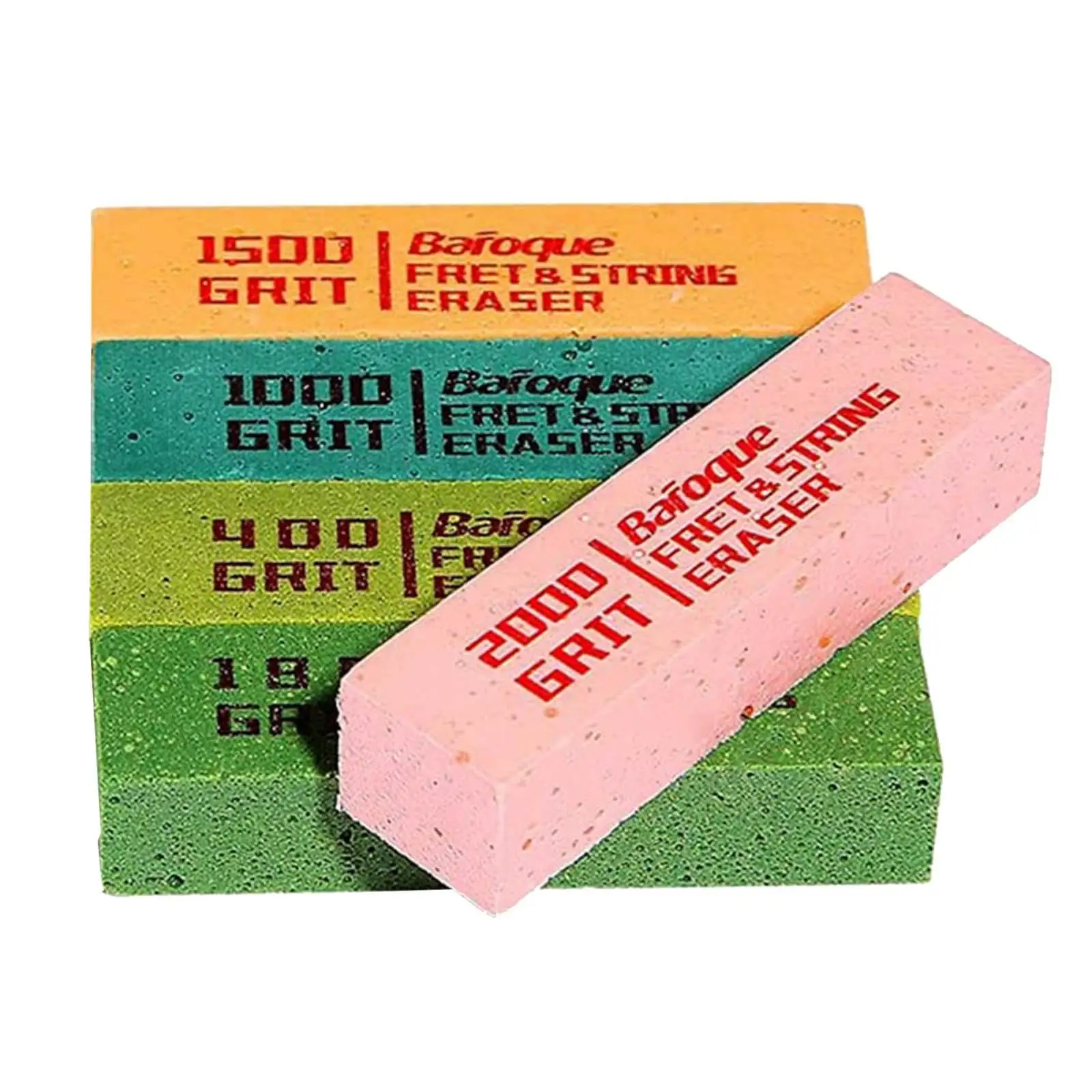 

5 Pieces Fret Erasers for Guitar Clean Fret Wire String Metal Fret Polishing