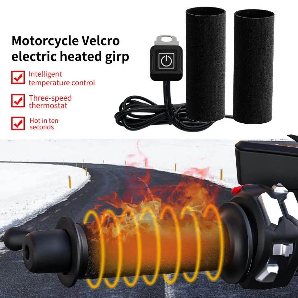 

12 V Motorcycle Quick Loading And Unloading Electric Heated Handle Heating Grips Set Handlebar Warmer Grip Cover