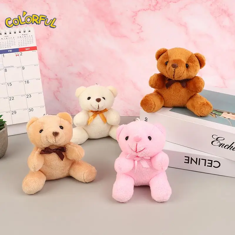 

10CM Cute Teddy Bears Plush Toy Soft Stuffed Animals Bear Doll Car Keychain Pendant Bag Decor Kid Gift