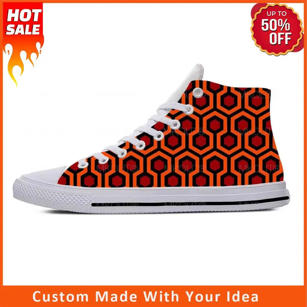 

Movie The Shining Carpet Overlook Hotel Aesthetic Casual Cloth Shoes High Top Lightweight Breathable 3D Print Men Women Sneakers