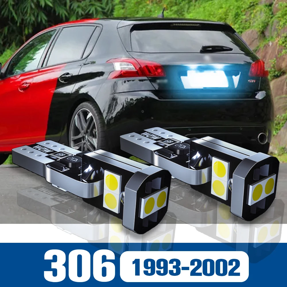 

2pcs LED License Plate Light Lamp Accessories Canbus For Peugeot 306 1993 1994 1995 1996 1997 1998 1999 2000 2001 2002