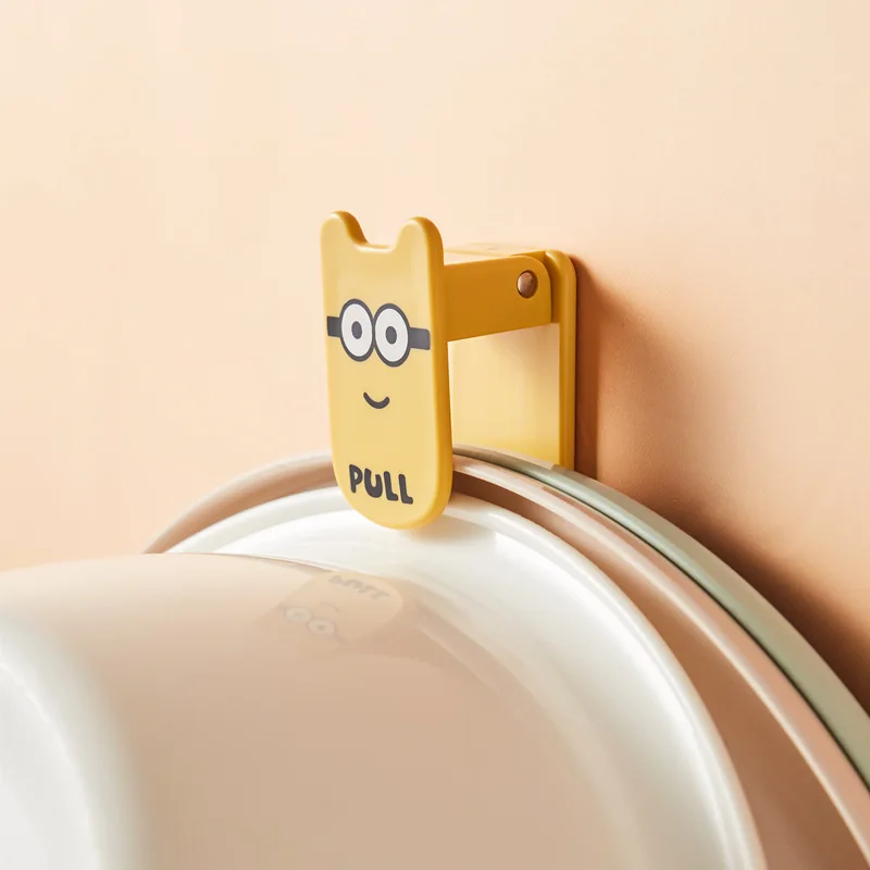 

Punch-Free Sticky Bathroom Kitchen Traceless Washbasin Rack Save Space Organizer Wall Mount Hook Holder Adhesive Storage Rack