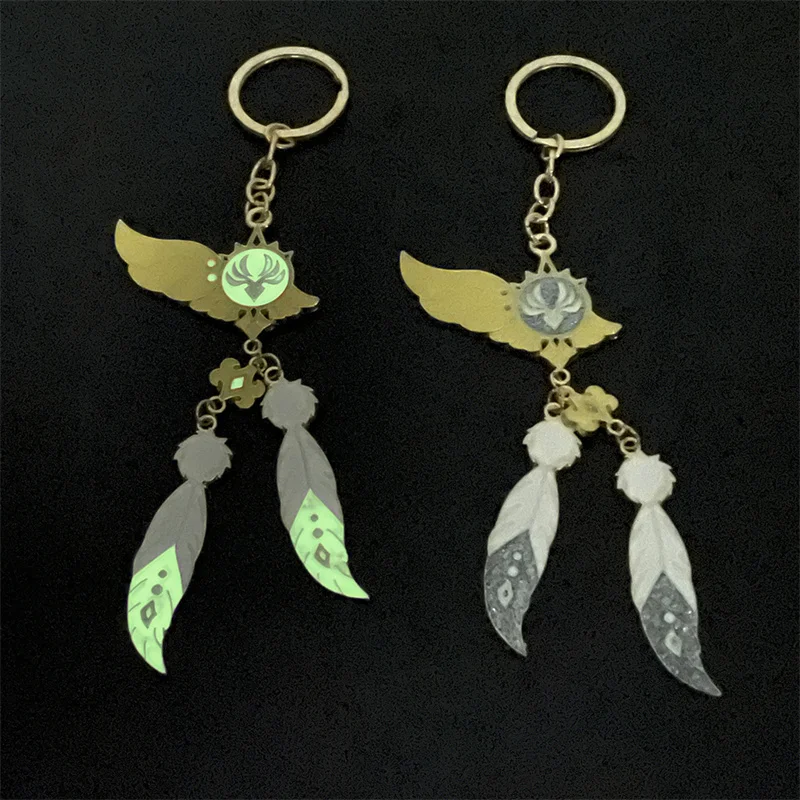 Аниме Genshin Impact Anemo Barbatos Venti металлический брелок кулон ветровой элемент