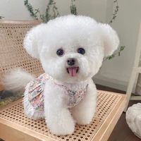 summer dog clothes cute floral sling dress thin skirt sunscreen for small dog chihuahua bichon poodle costume puppy pet dresses