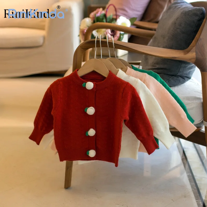 

Kids Sweater Cardigan for Girls Children Knitted O-neck Long Sleeve Casual Clothes Kids Wear Toddler Clothes Autumn