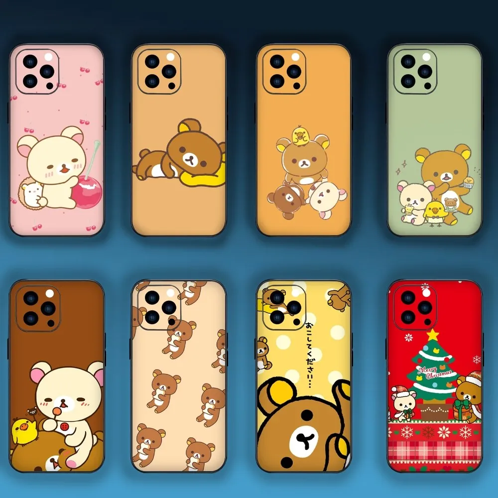 Прекрасный интересный чехол для телефона R-Rilakkumas Xiaomi 12 11 Pro K40Pro Redmi Note 7 8 9 черный