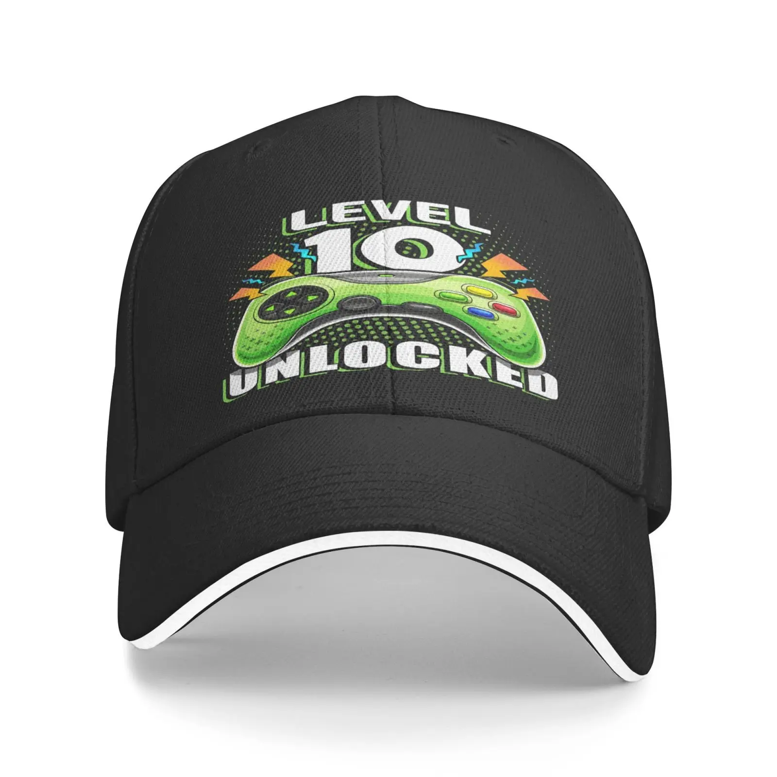 

Level 10 Unlocked Video Gamer 10Th Cap Beret Man Beret Women Women's Hats Balaclava Man Men's Berets Man Cap Cowboy Men's Cap