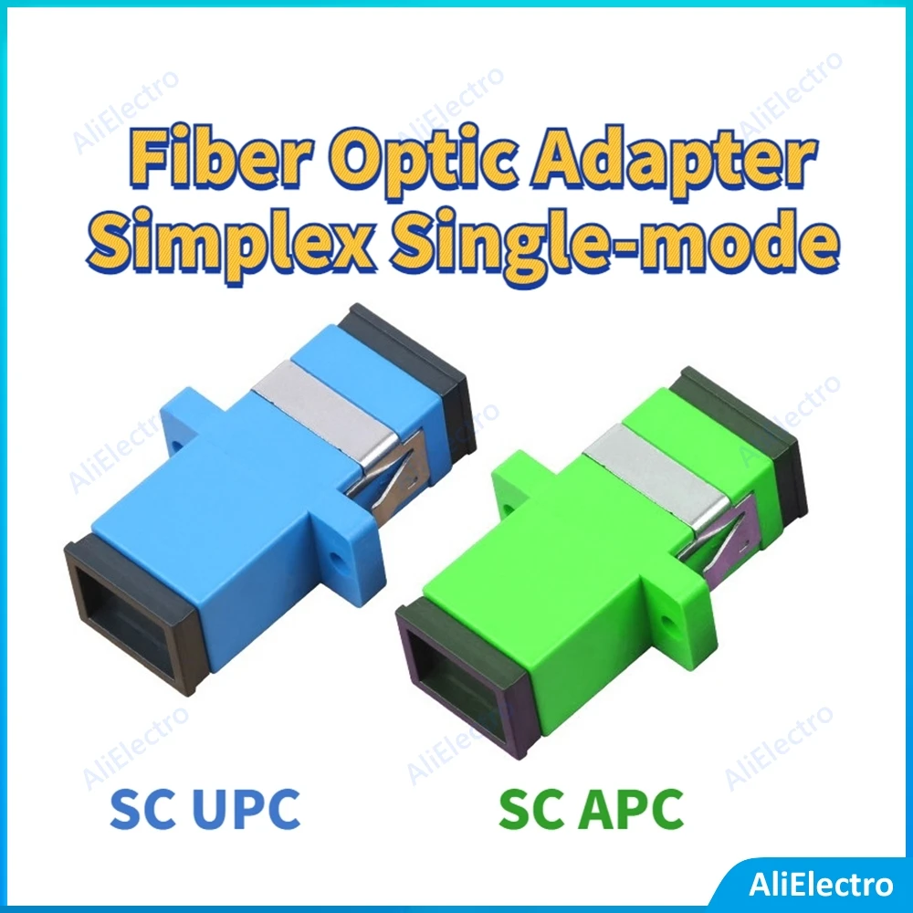 

Factory price 200PCS/LOT SC APC SC UPC Simplex Single-mode Fiber Optic Adapter Optical Fiber Coupler Fiber Flange Connector