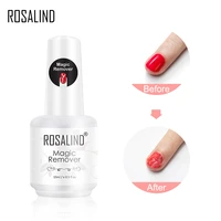 rosalind 15ml magic remover nail gel polish fast remover gel polish delete hybrid varnishes acrylic base top coat clean remover