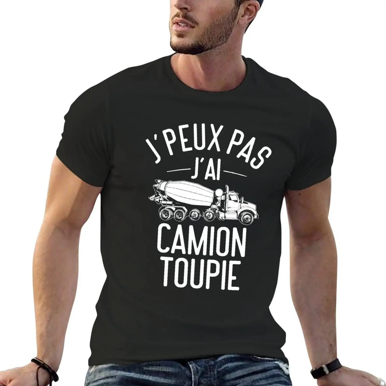 Футболка мужская оверсайз с надписью I Can Not has Toupie