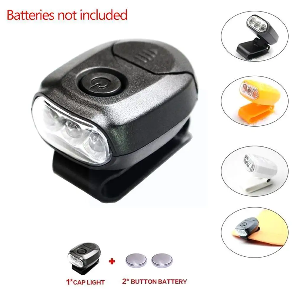 

1 шт. головной убор с зажимом, 3 светодиода, головной убор с зажимом, Головной фонарь, стрелки, бейсбол светильник рыбалки, светильник свет, ке...