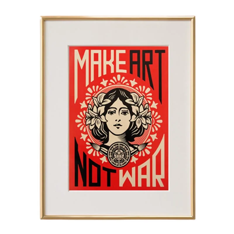 Картина на холсте Make Art Not War Pop винтажная Настенная картина Шепарда Fairey Постер для