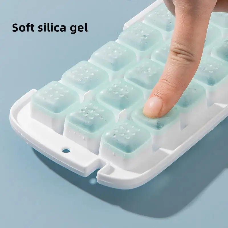 2022 silicone ice mold and storage box 2 in 1 ice cube tray making mould box maker bar kitchen accessories utensils home gadgets free global shipping