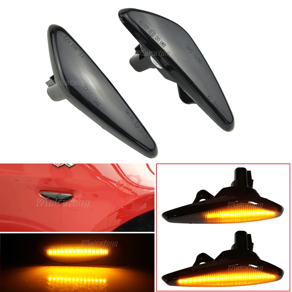 

2pcs LED Car Dynamic Side Marker Blinker Light Signal Lamp Turn Signal Light For Fiat Mazda 6 Atenza GH 2008 2009 2010 2011 2012