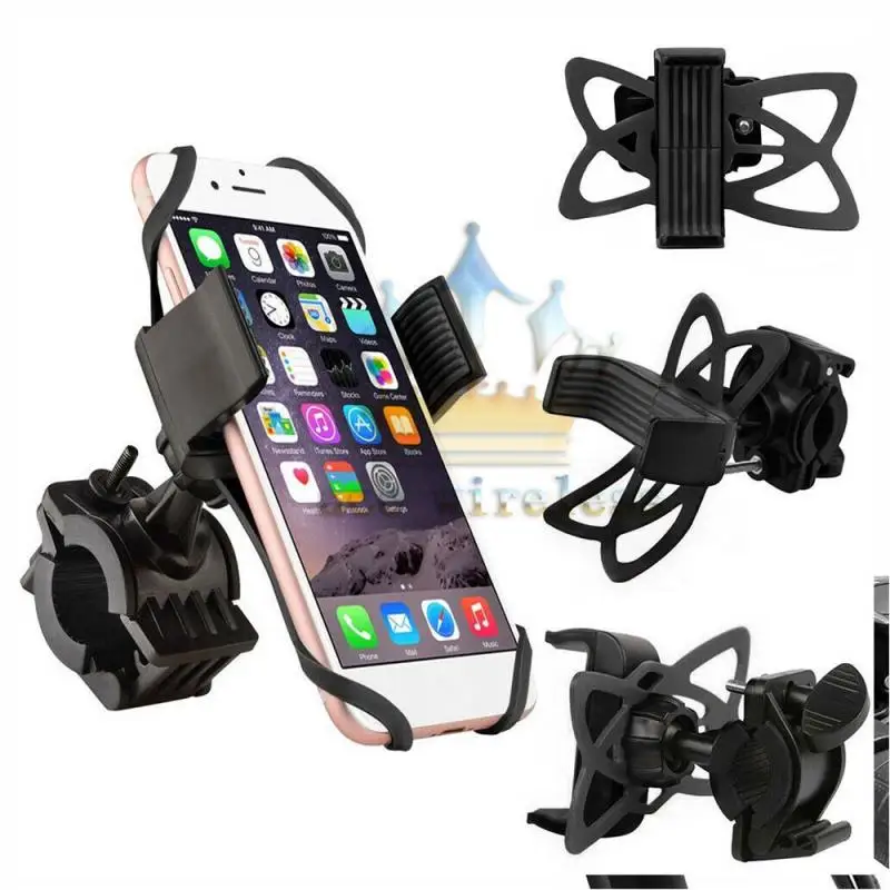 

Motorcycle Phone Holder Bicycle MTB Bike Anti-Slip 360 Degree Handlebar Bracket GPS Stand For IPhone 13 12 11 Max Samsung Xiaomi