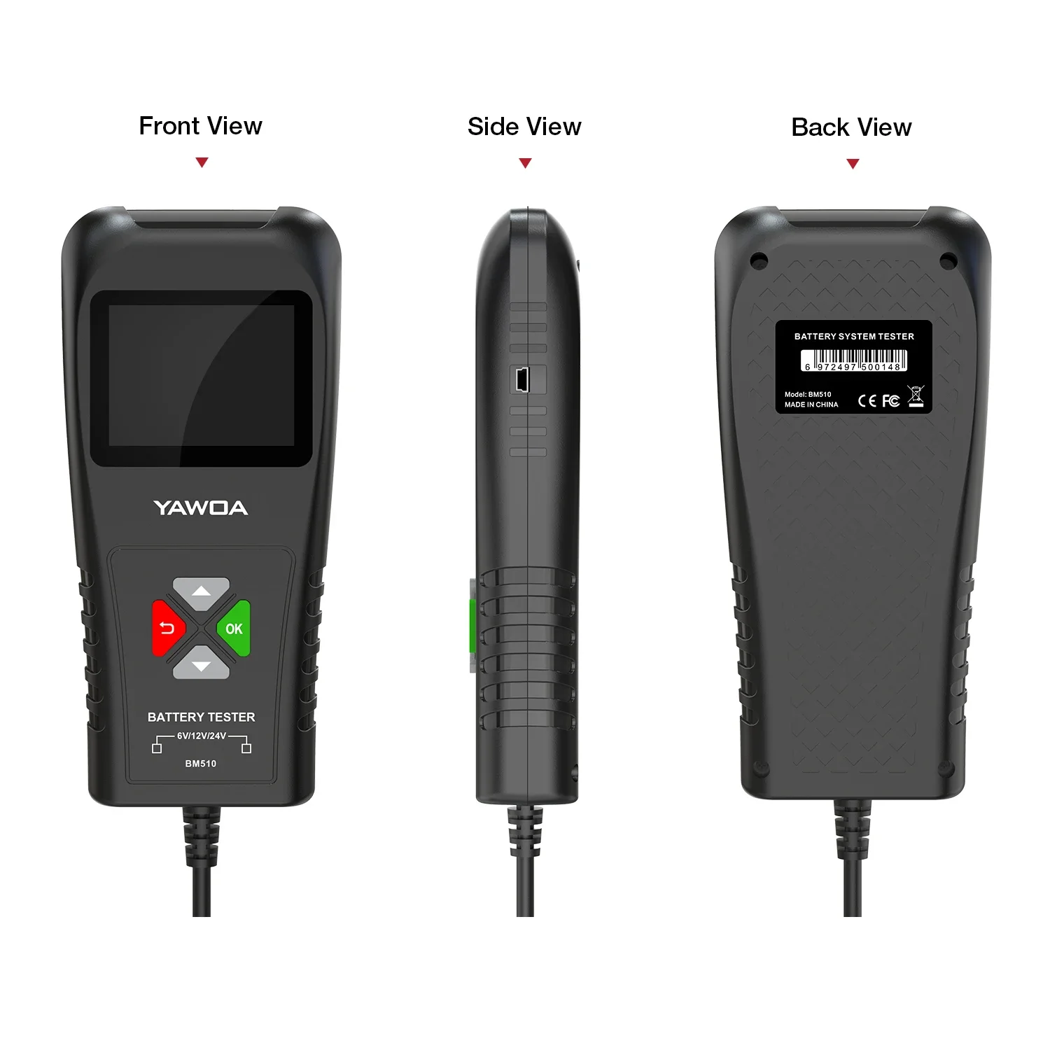 Car Battery Tester Automotive 3in1 Professional Digital Alternator Analyzer Load Cranking Charging System Test
