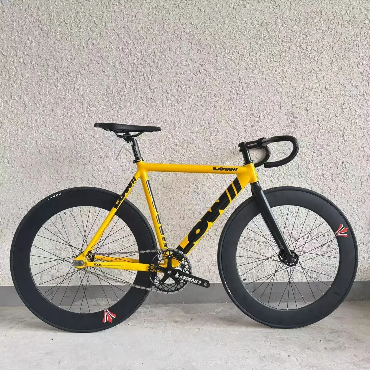 Фото 53/55/58 см велосипедная рама из алюминиевого сплава и передняя вилка Fixie Bike с фиксированной передачей велосипед 49T Spider Chianwheel 70 мм обод из алюминиевого сплава №5